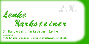 lenke marksteiner business card